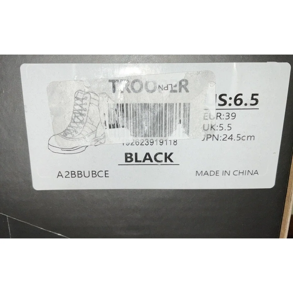 NIB Men's Nortiv8 Trooper Tactical Work Boots w/ Toe Cap & Side Zip‎ Black 6.5
